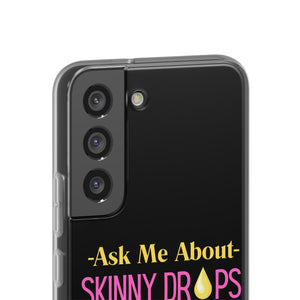 Partner.Co | Ask Me About Skinny Drops Stack Logo Yellow Pink  | Flexi Phone Case
