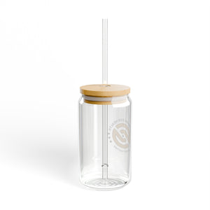 Partners For Health| 16oz Glass with Straw