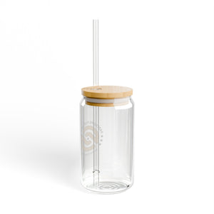 Partners For Health| 16oz Glass with Straw