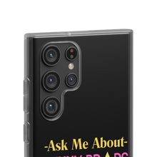Load image into Gallery viewer, Partner.Co | Ask Me About Skinny Drops Stack Logo Yellow Pink  | Flexi Phone Case
