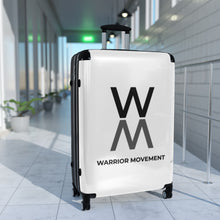 Load image into Gallery viewer, Warrior Movement | Warrior Movement Logo White Suitcases
