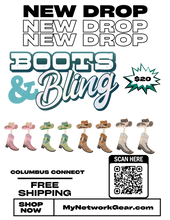 Load image into Gallery viewer, Partner.Co | PICK YOUR COLOR | Boots and Bling Earrings
