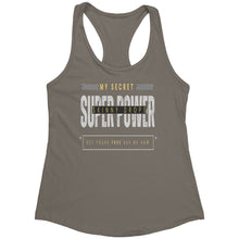 Load image into Gallery viewer, Partner.Co | Next Level Women&#39;s Racerback Tank | My Secret Super Power is Skinny Drops
