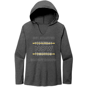 Partner.Co | Women's Perfect Tri Long Sleeve Hoodie | Get Started Now Skinny Drops