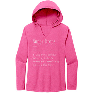 Partner.Co | Women's Perfect Tri Long Sleeve Hoodie | Super Drops Turns My Husband Into A Sexy Beast