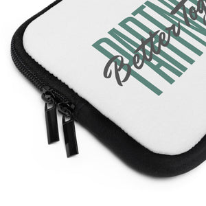 Partner.Co | Green Tall Logo | White Laptop Sleeve