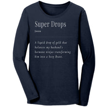 Load image into Gallery viewer, Partner.Co |Bella Ladies Jersey Long Sleeve T-Shirt | Super Drops Turns My Husband Into A Sexy Beast
