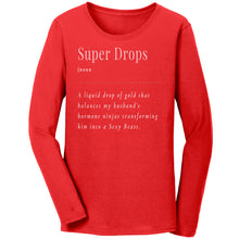 Load image into Gallery viewer, Partner.Co |Bella Ladies Jersey Long Sleeve T-Shirt | Super Drops Turns My Husband Into A Sexy Beast
