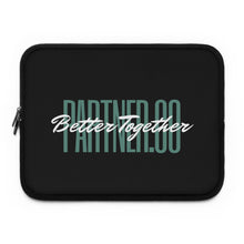 Load image into Gallery viewer, Partner.Co | Green Tall Logo | Black Laptop Sleeve
