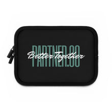 Load image into Gallery viewer, Partner.Co | Green Tall Logo | Black Laptop Sleeve
