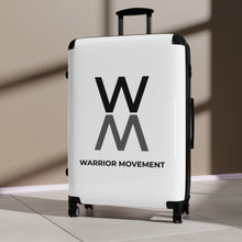 Load image into Gallery viewer, Warrior Movement | Warrior Movement Logo White Suitcases
