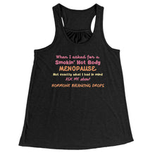 Load image into Gallery viewer, Partner.Co | Smokin&#39; Hot Body Menopause Hormone Balancing Drops  |  Racerback Tank
