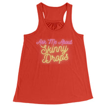 Load image into Gallery viewer, Partner.Co | Ask Me About Skinny Drops Yellow Neon Logo | Flowy Racerback Tank
