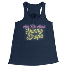 Load image into Gallery viewer, Partner.Co | Ask Me About Skinny Drops Yellow Neon Logo | Flowy Racerback Tank
