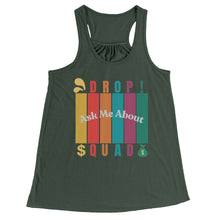 Load image into Gallery viewer, Partner.Co | Ask Me About Drop Squad  Multi Logo| Flowy Racerback Tank
