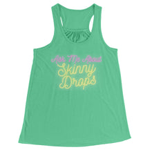 Load image into Gallery viewer, Partner.Co | Ask Me About Skinny Drops Yellow Neon Logo | Flowy Racerback Tank
