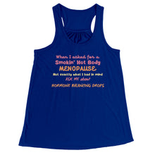 Load image into Gallery viewer, Partner.Co | Smokin&#39; Hot Body Menopause Hormone Balancing Drops  |  Racerback Tank

