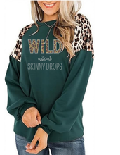 Load image into Gallery viewer, Partner.co Bling | Wild About Skinny Drops | BLING Women's  Soft Long Sleeve Sleeve Leopard Cheetah Shirt
