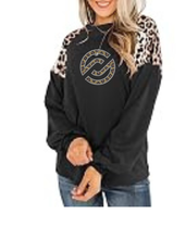 Load image into Gallery viewer, Partner.co Bling | Circle Logo Leopard | BLING Women's Soft Long Sleeve Sleeve Leopard Cheetah Shirt
