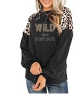 Load image into Gallery viewer, Partner.co Bling | Wild About Skinny Drops | BLING Women's  Soft Long Sleeve Sleeve Leopard Cheetah Shirt
