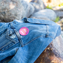 Load image into Gallery viewer, Partner.co|  Ask Me About Skinny Drops Baseball Logo Pink| Button Pins
