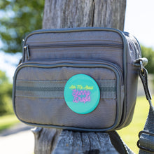 Load image into Gallery viewer, Partner.Co | Ask Me About Skinny Drops Neon Logo Turquioise | Button Pins
