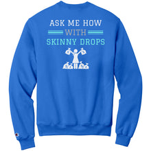 Load image into Gallery viewer, Partner.Co | Getting Healthy and Making Bank Lt. Green Logo Back / Ask Me How with Skinny Drops Women Logo| Sweatshirt
