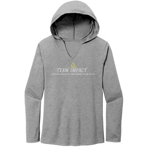 Team Impact| Women’s Perfect Tri Long Sleeve Hoodie | Ask Me WHY I Need Body Balancing Drops