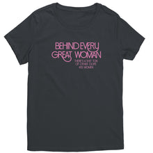 Load image into Gallery viewer, Empower | Behind Every Great Woman | Pink Print District Women&#39;s Shirt
