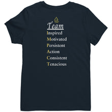 Load image into Gallery viewer, Team Impact| Women&#39;s V-Neck | Team IMPACT Acronym
