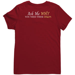 Team Impact| Women's V-Neck | Ask Me WHY You Need These Drops