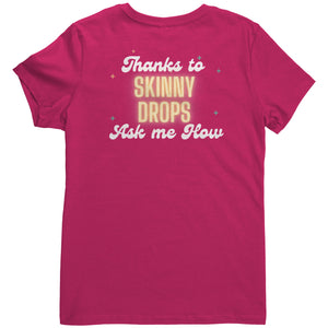 Partner.Co | Woke Up Sexy as He!! Skinny Drops Baseball Logo | Women's V-Neck