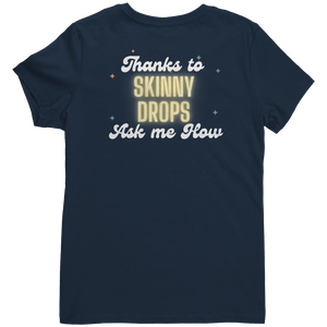 Partner.Co | Woke Up Sexy as He!! Skinny Drops Baseball Logo | Women's V-Neck