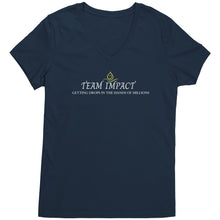 Load image into Gallery viewer, Team Impact| Women&#39;s V-Neck | Team IMPACT Acronym
