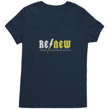 Load image into Gallery viewer, Partner.Co | RENEW AC/DC Logo | Women&#39;s V-Neck
