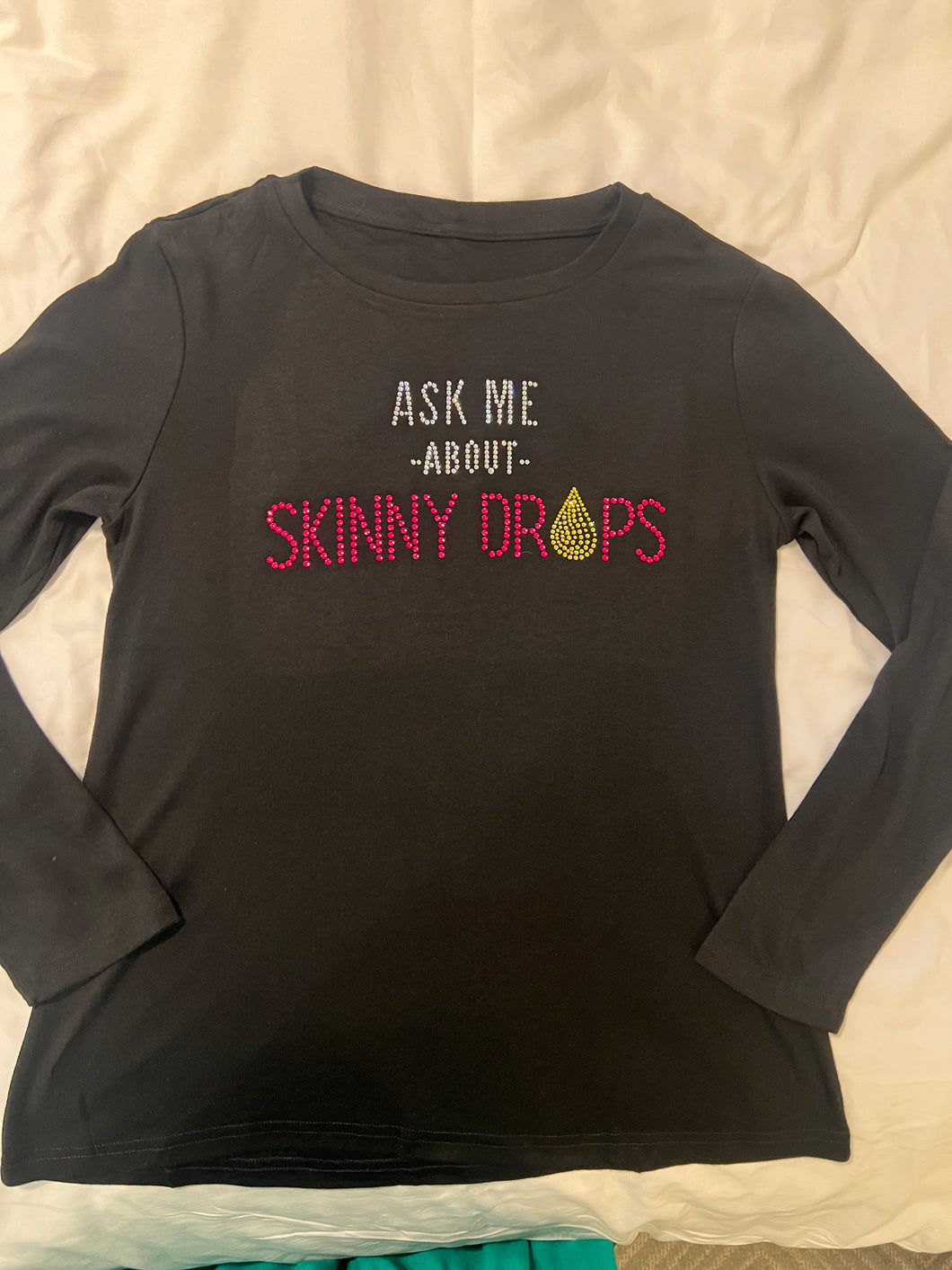 Partner.Co | Ask Me About Skinny Drops Stack Pink | BLING Women's Long Sleeve