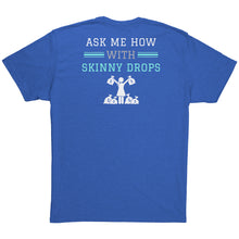Load image into Gallery viewer, Partner.Co | Losing Weight and Making Bank Mint Logo Back / Ask Me How with Skinny Drops Woman Logo| Unisex Triblend Shirt
