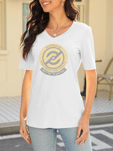 Load image into Gallery viewer, Partners For Health | Bev Vance Level Up Collection | BLING Business Casual Short Sleeve Top
