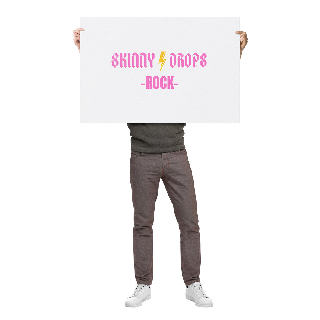 Partner.Co | Skinny Drops Rock White/Pink | Event Poster