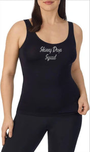 SKINNY DROP SQUAD | Business Casual BLING Women's BLACK ORLANDO Tank
