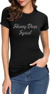 SKINNY DROPS SQUAD | FUN FITNESS Collection BLING Women's Tee Mini Logo