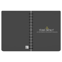 Load image into Gallery viewer, Team Impact| Spiralbound Notebook Black
