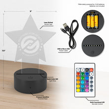 Load image into Gallery viewer, Partners For Health | Star Pedestal Acrylic LED Sign
