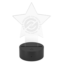 Load image into Gallery viewer, Partners For Health | Star Pedestal Acrylic LED Sign
