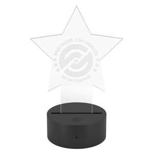 Partners For Health | Star Pedestal Acrylic LED Sign