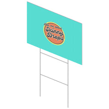 Load image into Gallery viewer, Partner.Co | Ask Me About Skinny Drops Retro Circle Turq| Event Sign
