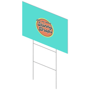 Partner.Co | Ask Me About Skinny Drops Retro Circle Turq| Event Sign