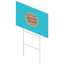 Load image into Gallery viewer, Partner.Co | Ask Me About Skinny Drops Retro Circle Blue| Event Sign
