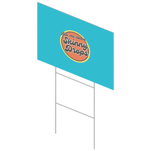 Partner.Co | Ask Me About Skinny Drops Retro Circle Blue| Event Sign