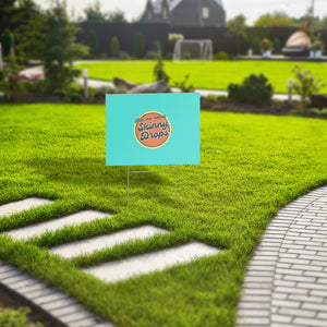 Partner.Co | Ask Me About Skinny Drops Retro Circle Turq| Event Sign